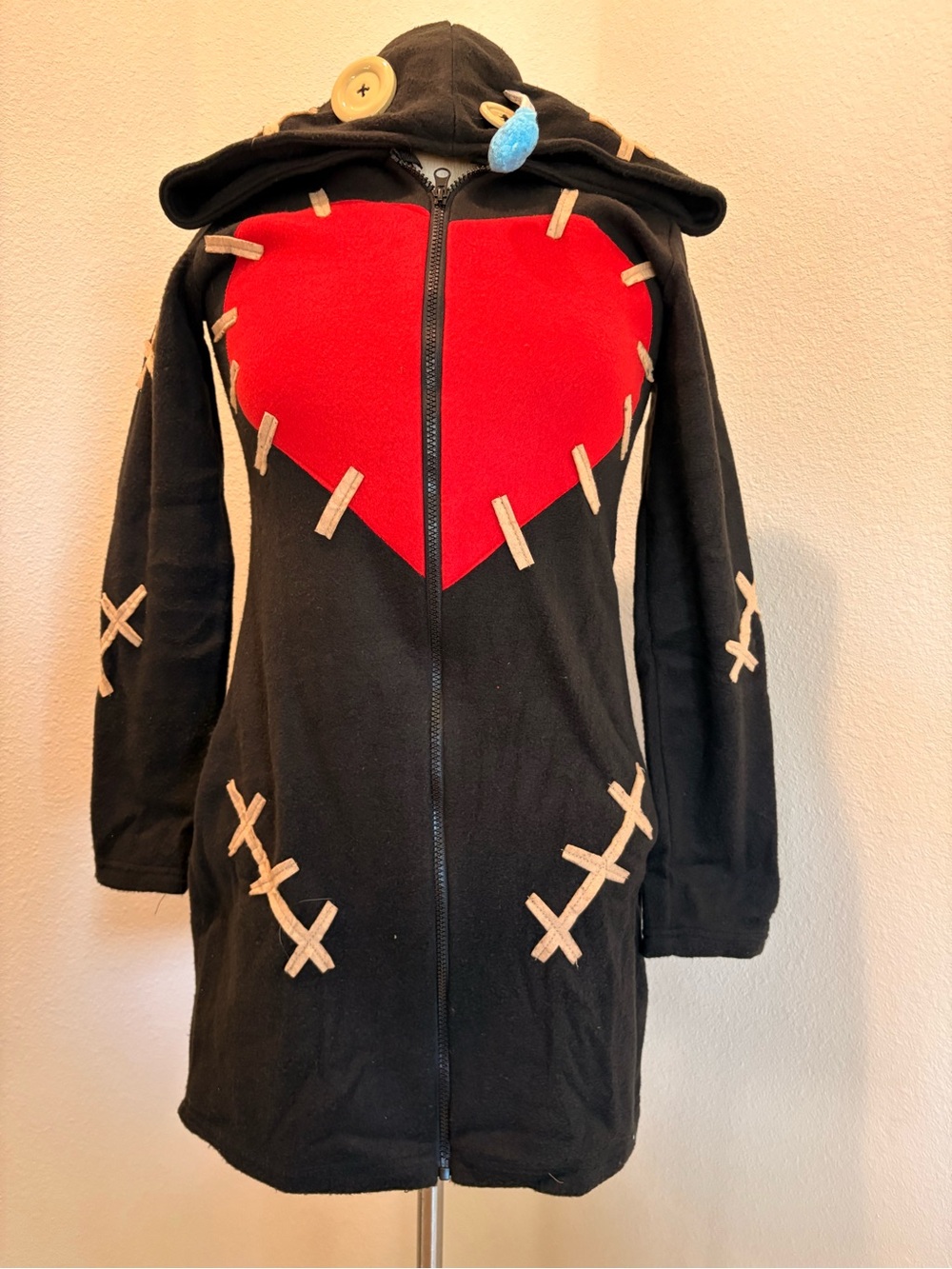 Halloween/Cosplay ragdoll/voodoo inspired hoodie dress costume